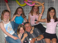 Harry Kenrick and 5 granddaughters